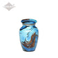 KEEPSAKE Classic Alloy Urn -9006- Brown and Blue Swirl