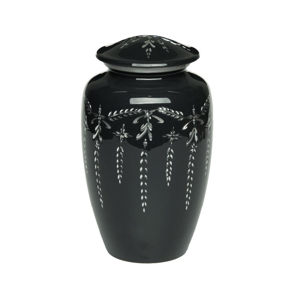 ADULT -1100- Diamond Cut Alloy Urn Graphite Black