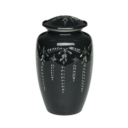 ADULT -1100- Diamond Cut Alloy Urn Graphite Black