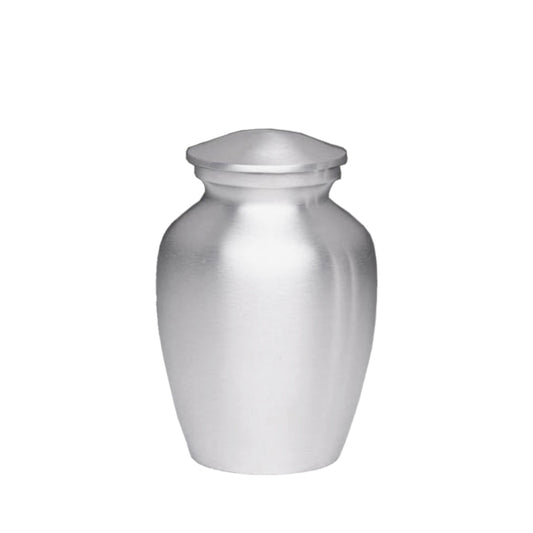 SMALL– Classic Alloy Urn AU-CLB – Brushed Silver Look