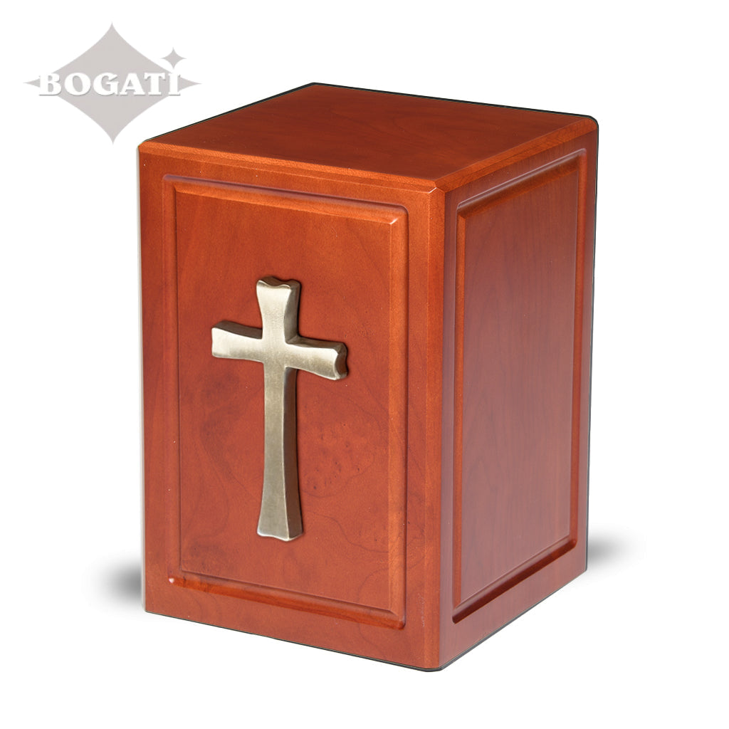 ADULT - Cherry Wood Vertical Urn  -AW04- Spiritual Accessories