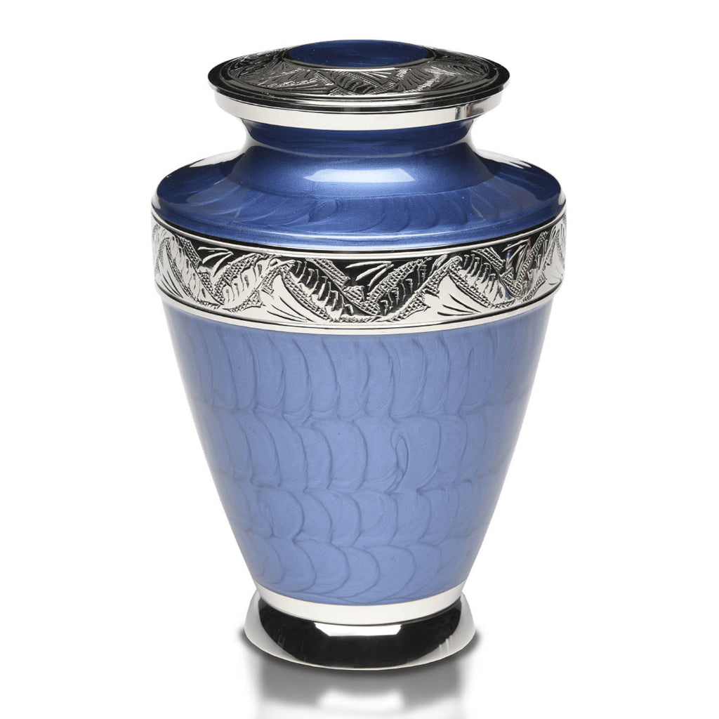 ADULT Nickel plated Brass urn -8804- Enamel finish Dark Blue