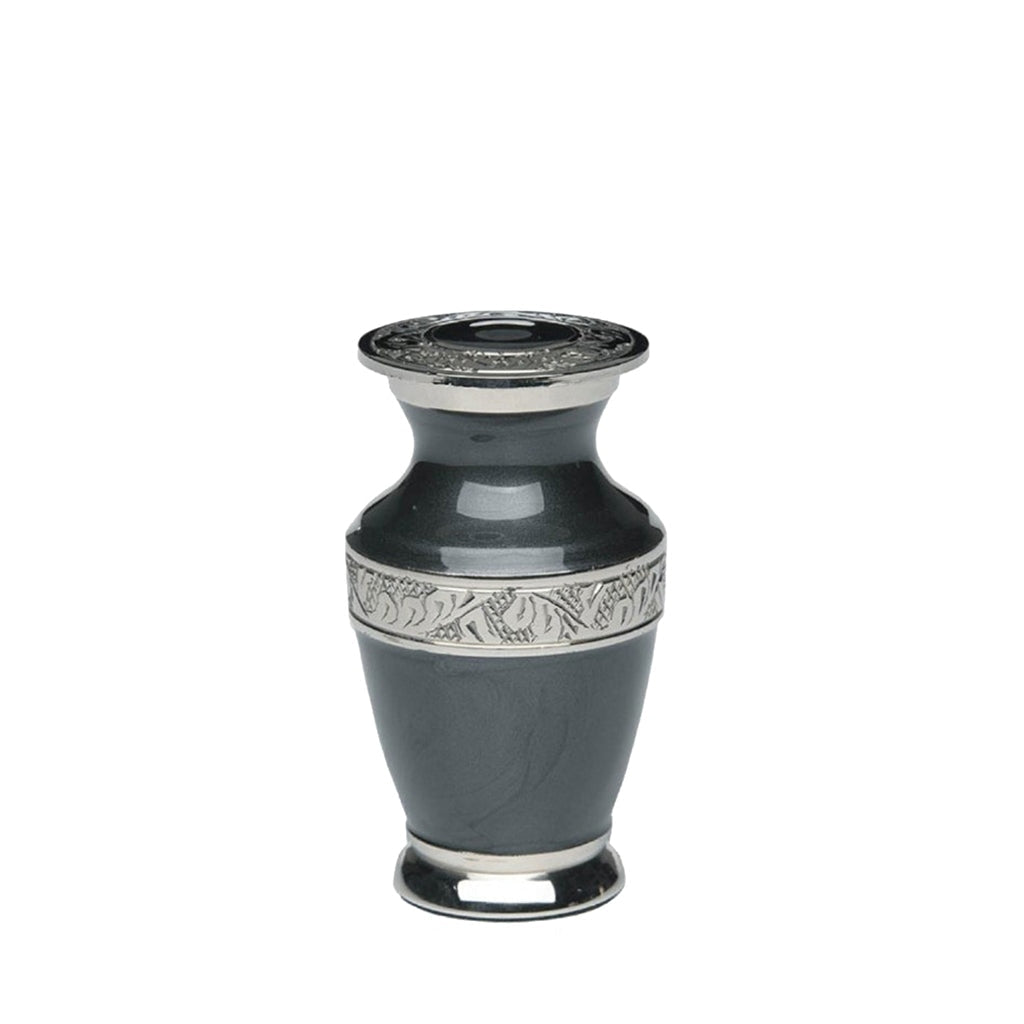 KEEPSAKE - Nickel Plated Brass urn -BAI- Enamel Black