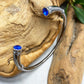 Cremation Bangle with crystal stones - Sapphire - Bogati