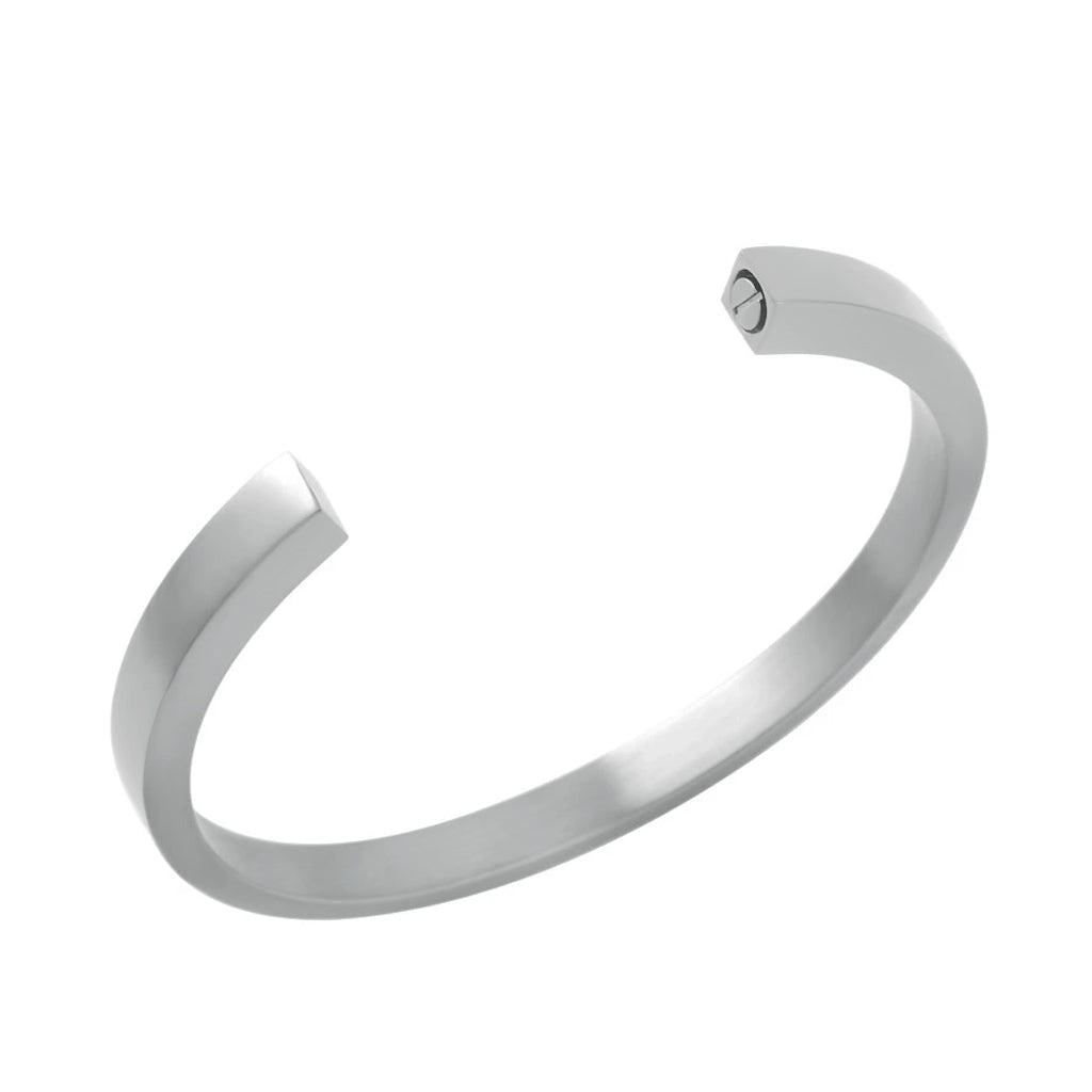 J-BANGLE 02 - Modern Bangle - Silver-tone