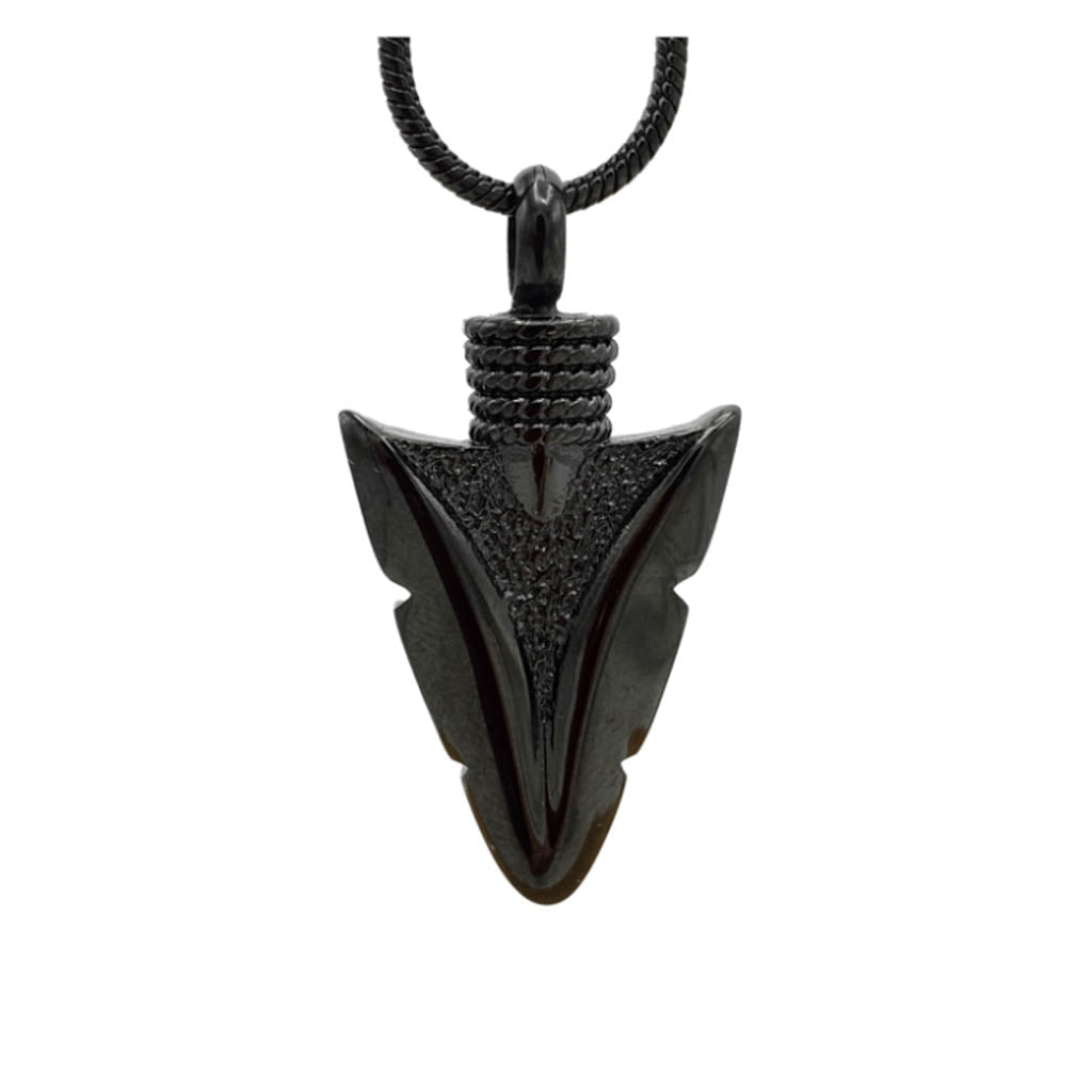 J-1515 Arrowhead - black-tone - Pendant with Chain - Necklace