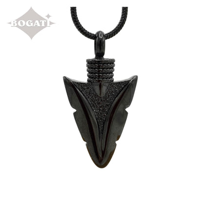 J-1515 Arrowhead - black-tone - Pendant with Chain - Necklace