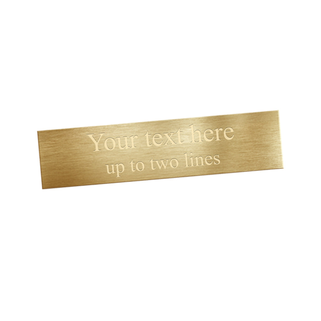 Engraved Brass Plate ~Size 3" x 1" Brass plate-Brass text