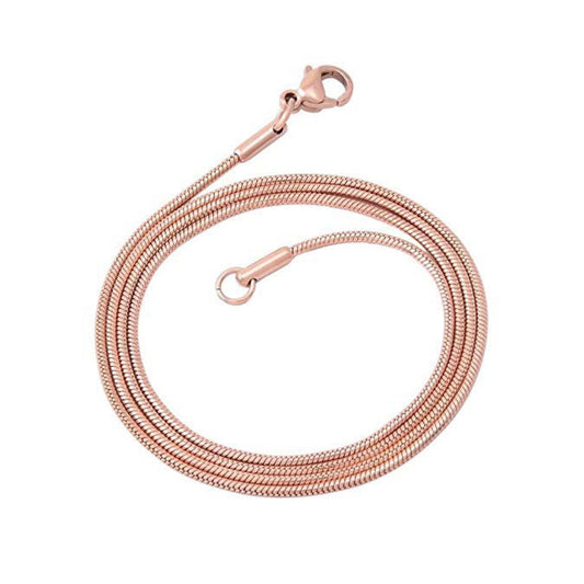 Rose Gold-tone Snake Chain - 1.5mm 24″ Length