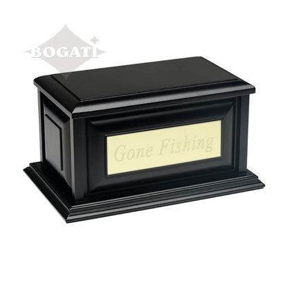 ADULT - Colonial Style Urn -A010- GONE FISHING Black