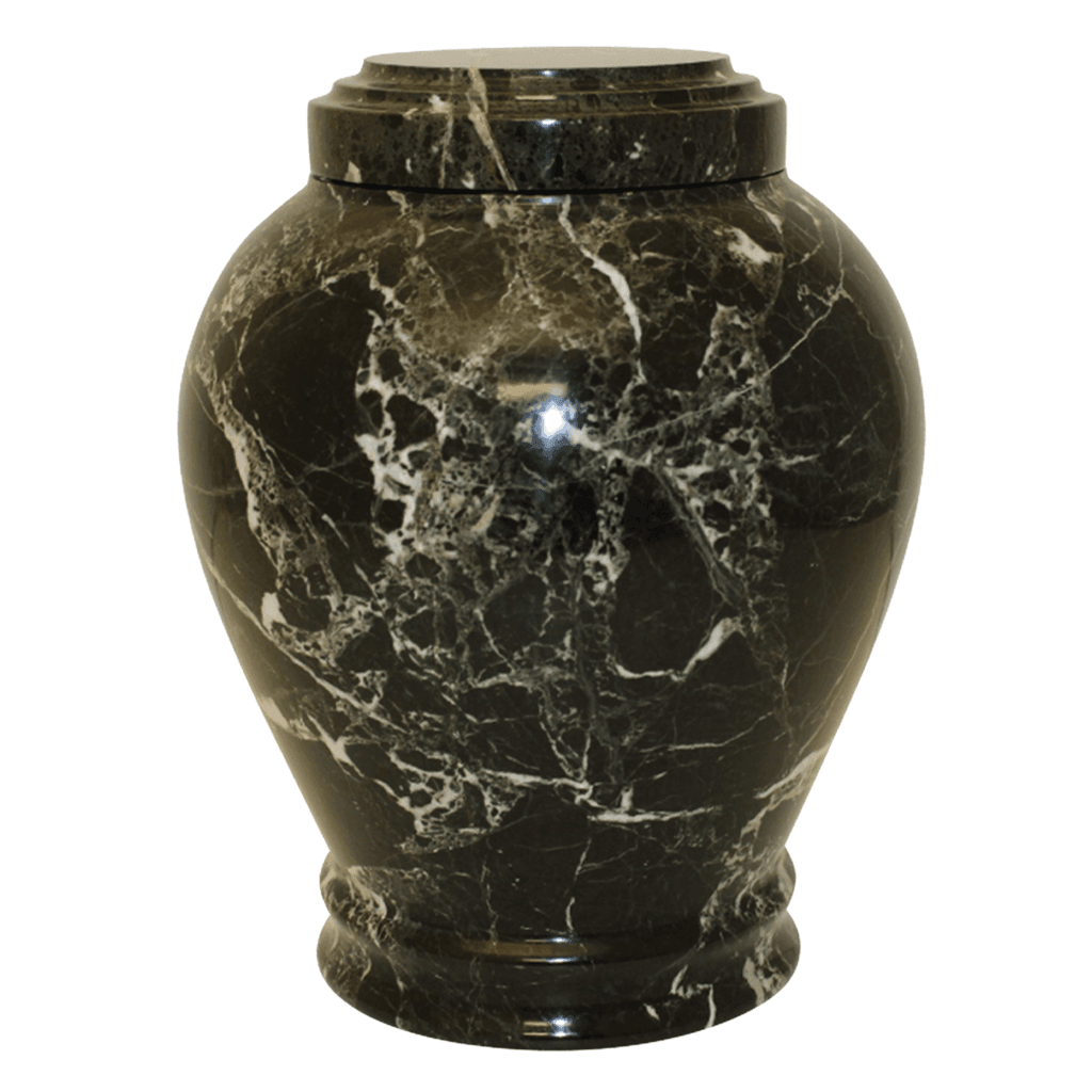 ADULT - Embrace Green Zebra Natural Marble Urn