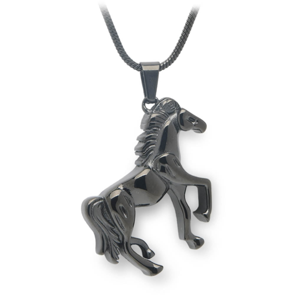 J-1512 Horse - Black-Tone - Pendant with Chain