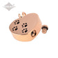 J-004 - Four Paw Print Heart - Pendant with Chain