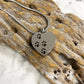J-004 - Four Paw Print Heart - Pendant with Chain