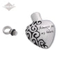 J-006 - “Always In My Heart” - Silver-tone - Keychain