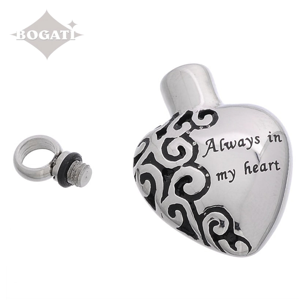 J-006 - “Always In My Heart” - Silver-tone - Pendant with Chain