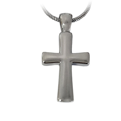 J 043 Cross Pendant with Chain Silver