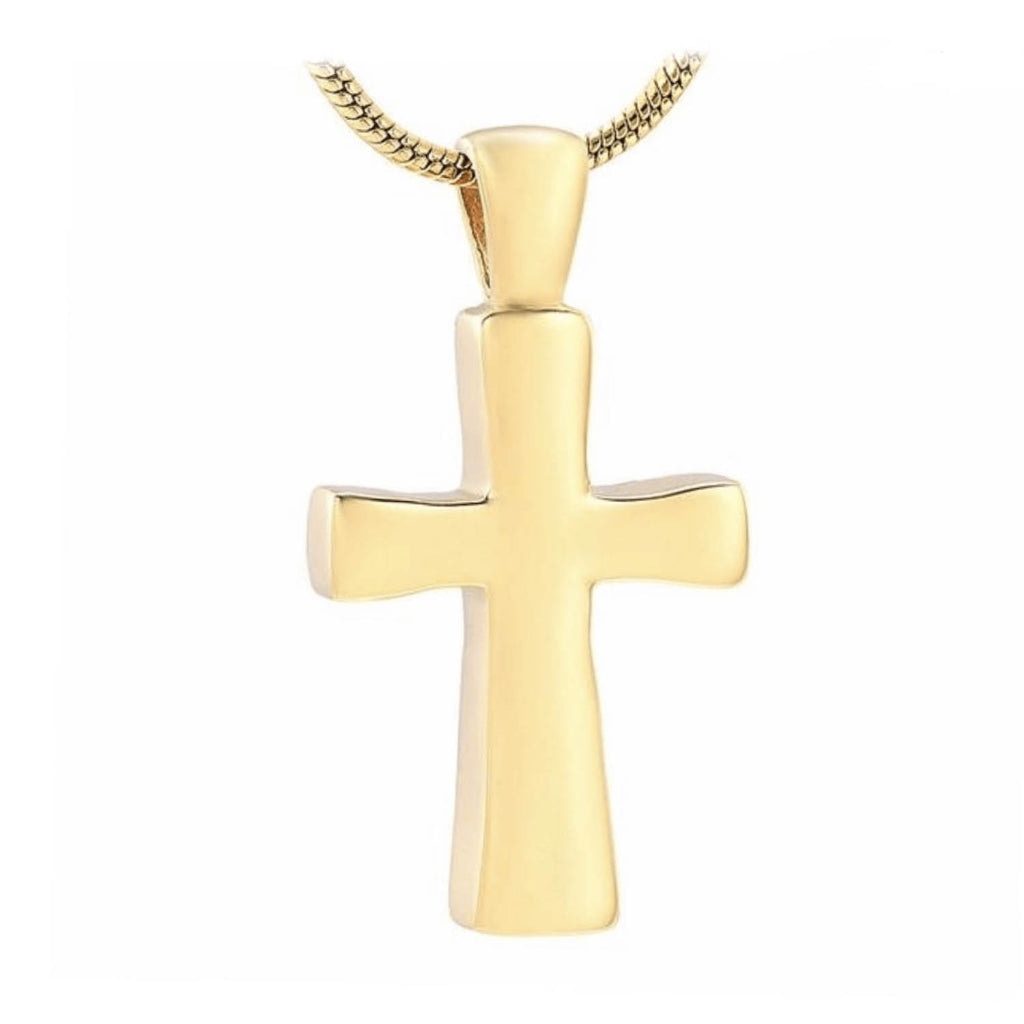 J-043 - Cross - Pendant with Chain - Gold