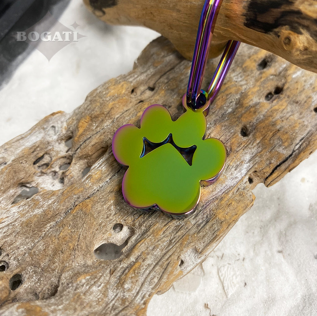 J-096- Large Pawprint Keychain