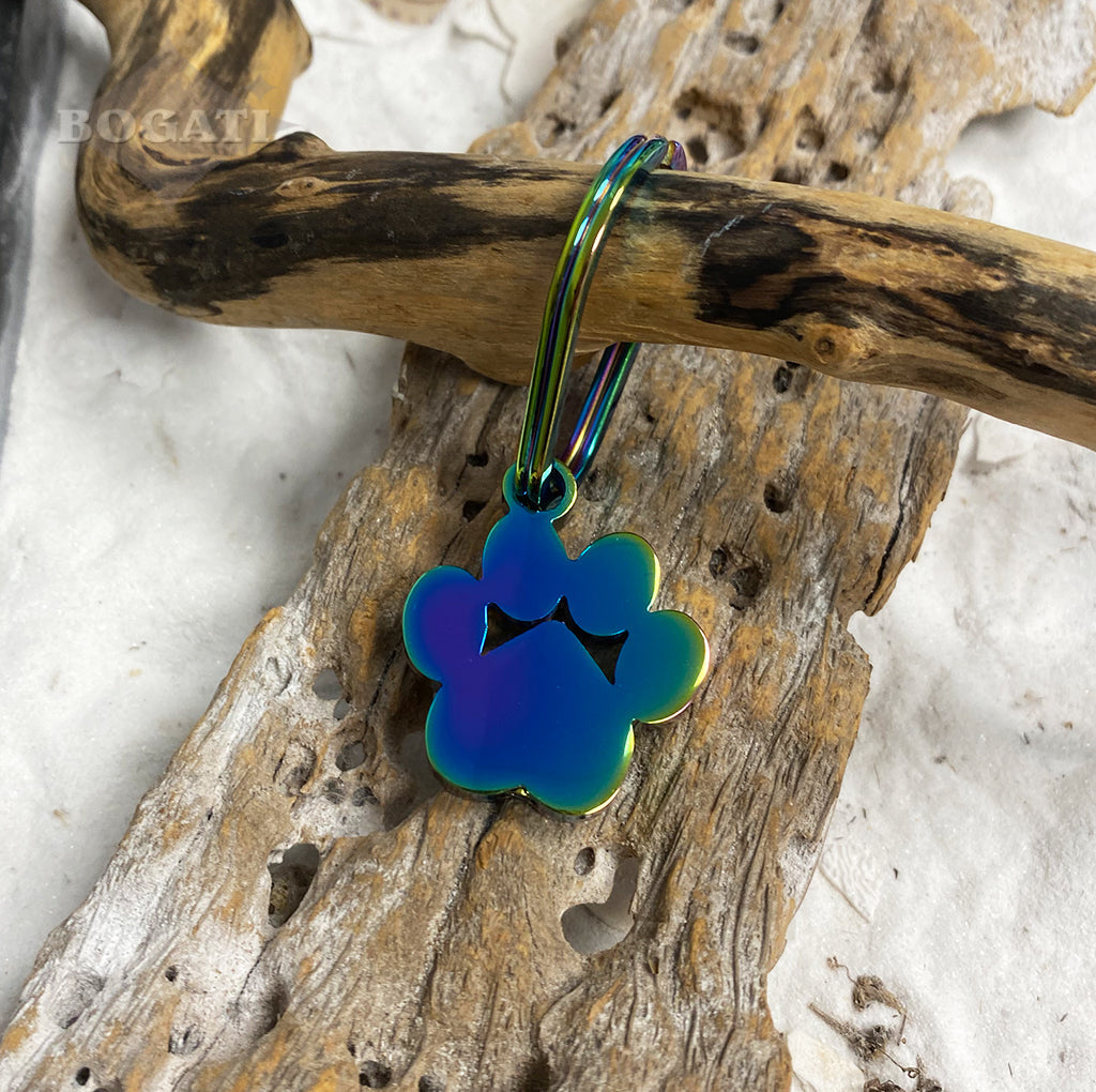 J-096- Large Pawprint Keychain