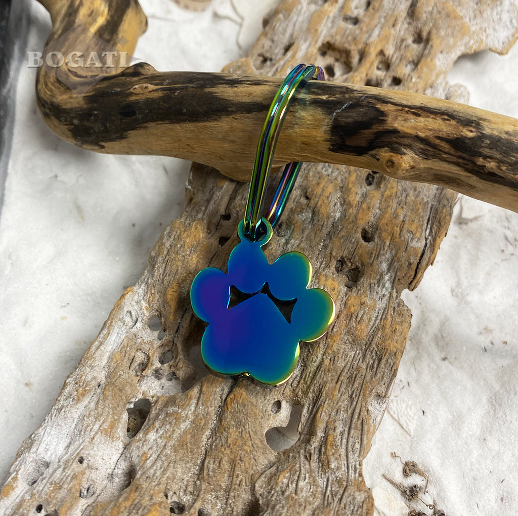 J-096- Large Pawprint Keychain