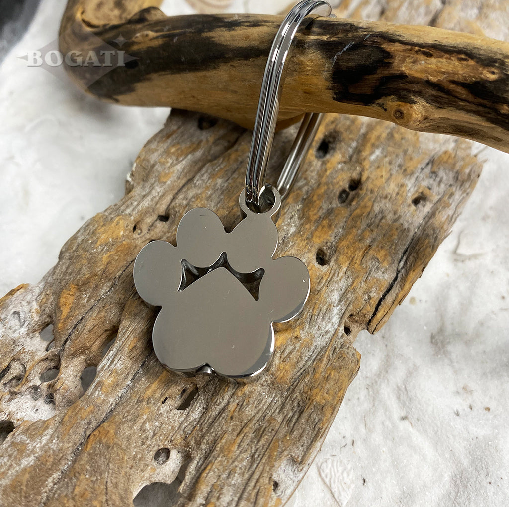 J-096- Large Pawprint Keychain