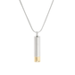 J-1030 - Shotgun Shell - Silver & Gold Tones - Pendant with Chain