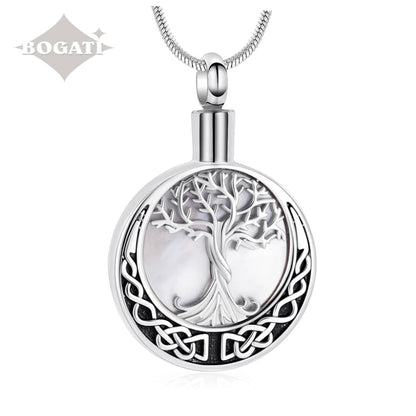 J-106 Tree Of Life with Abalone or Mother or Pearl - Pendant with Chain - Mother of Pearl