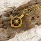 J-124 - NorthStar Compass - Gold-tone - Pendant with Chain