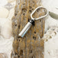 Banded Paw Print Cylinder  memorial Keychain-