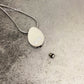 J-1502 - Teardrop with Paw Prints - Silver-tone - Pendant with Chain