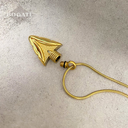 J-1515 Arrowhead - Silver-tone - Pendant with Chain