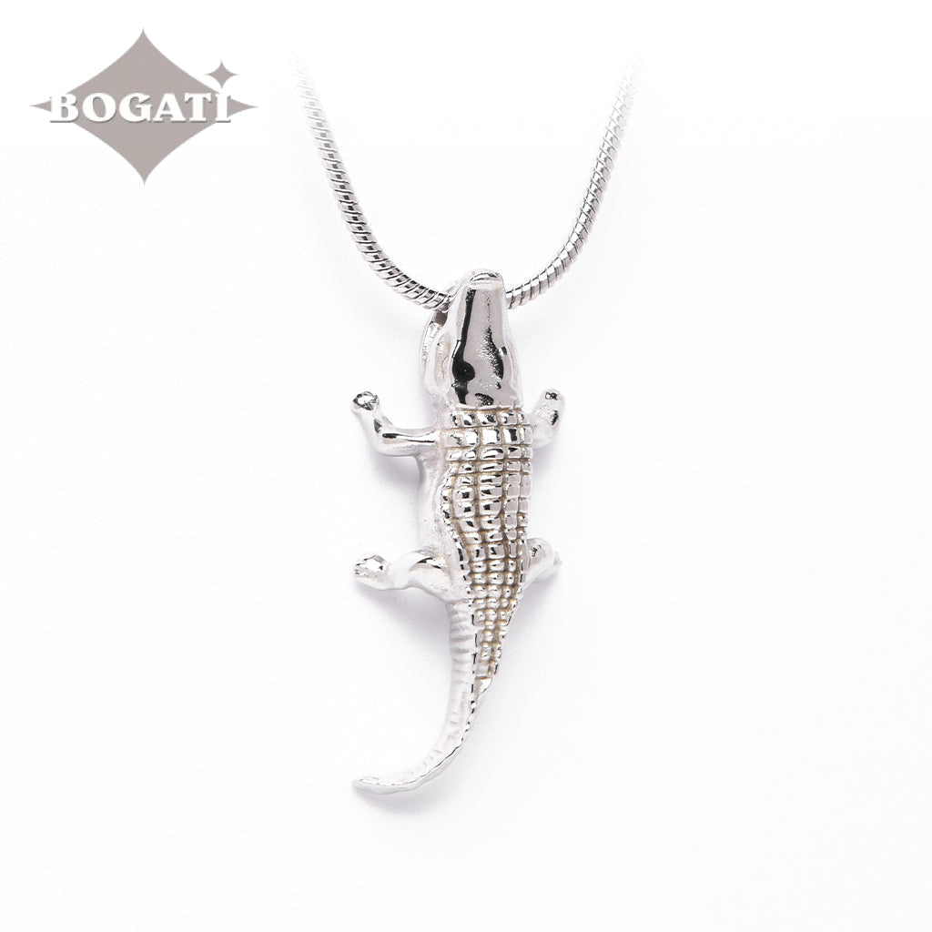 J-157 - Alligator Pendant With Chain