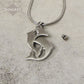 J-161 - Two Dolphins Pendant With Chain Clearance