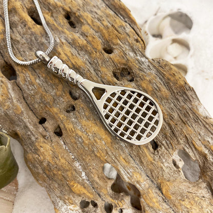 J-1640 - Tennis Racket - Pendant with Chain