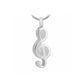 J-184 - Treble Clef Pendant With Chain Silver