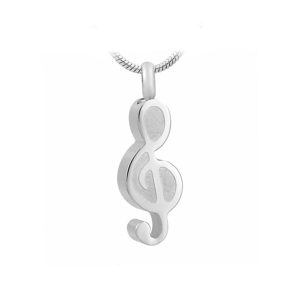 J-184 - Treble Clef Pendant With Chain Silver