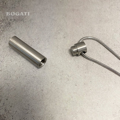 J-202 - Simple Cylinder - Pendant with Chain