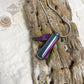 J-207 Rainbow Cylinder with Wing - Pendant with Chain