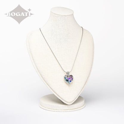 J-2080 - Heart Locket Pendant With Chain