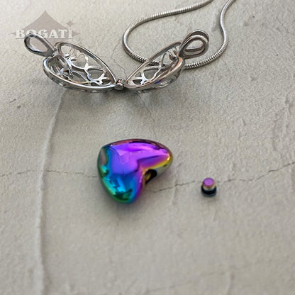 J-2080 - Heart Locket Pendant With Chain