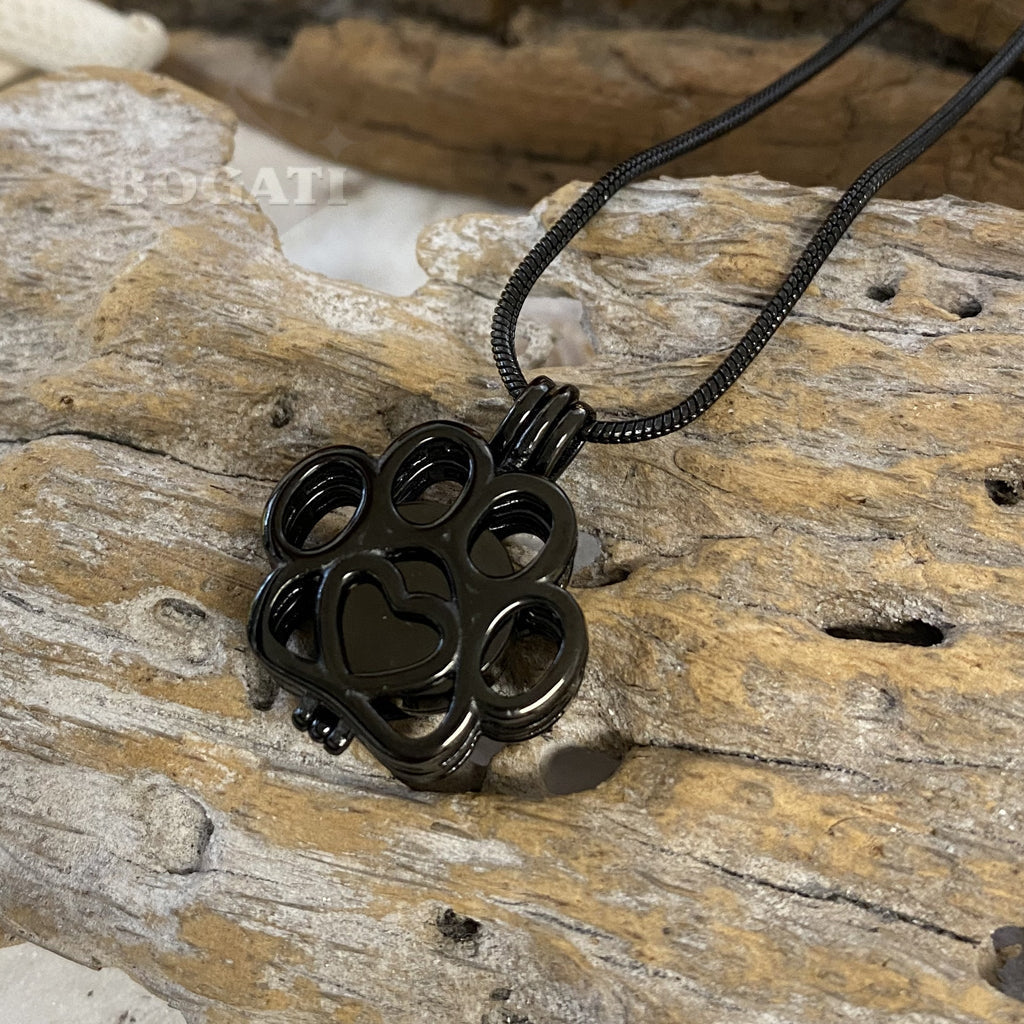 J-260 - Paw Locket Pendant With Chain