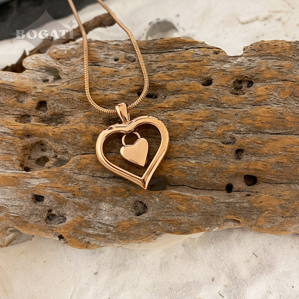 J-269 - Heart Charm - Pendant with Chain