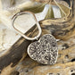 J-305B - Paisley Flowers Heart- Blank Back Keychain