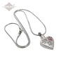 J-325 Paw Print Heart - "No longer by my side..."- Pendant with Chain