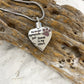 J-325 Paw Print Heart - "No longer by my side..."- Pendant with Chain