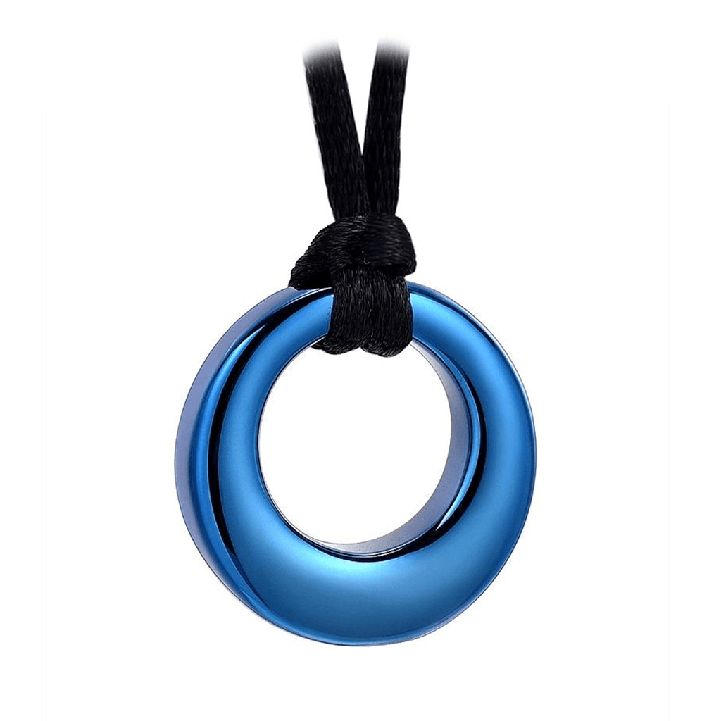 J-390- Circle of Life - Blue - Pendant with Rope