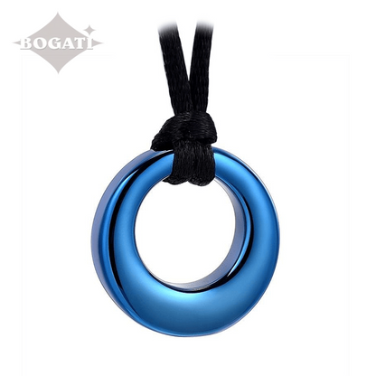 J-390- Circle of Life - Blue - Pendant with Rope