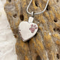 J-425 Sparkling Paw Print Silver-tone Heart - Pendant with Chain