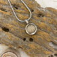 Stone Moon drop in sand color - Cremation Pendant